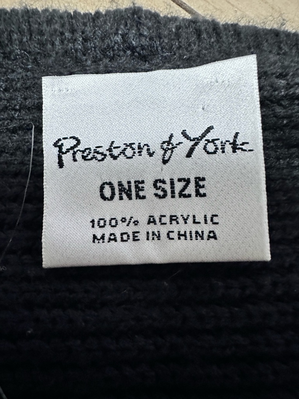 Preston & York Black Knit Open-Front Sweater Wrap - Picture 3 of 3